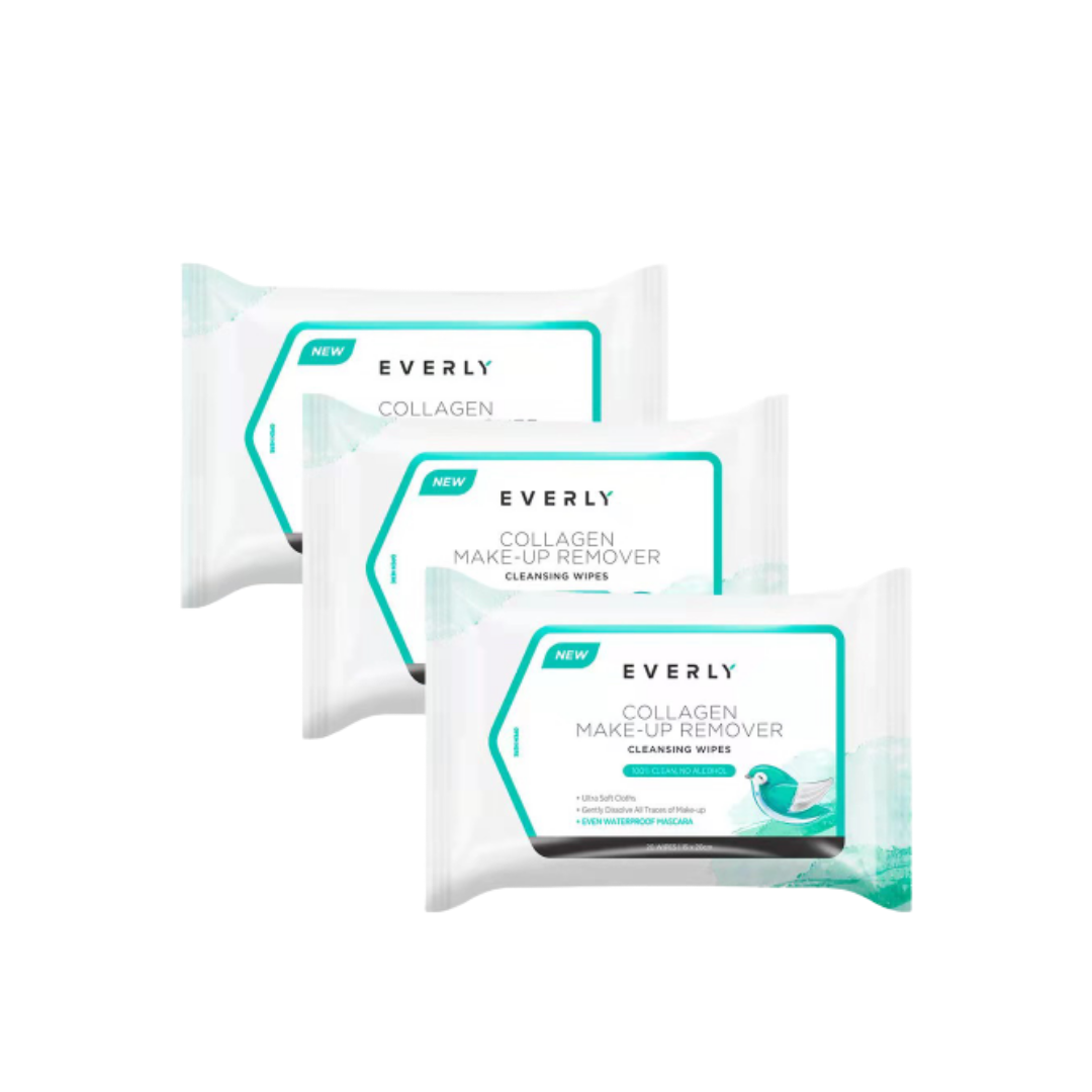 EVERLY Collagen Makeup Remover Cleansing Wipes Tissues